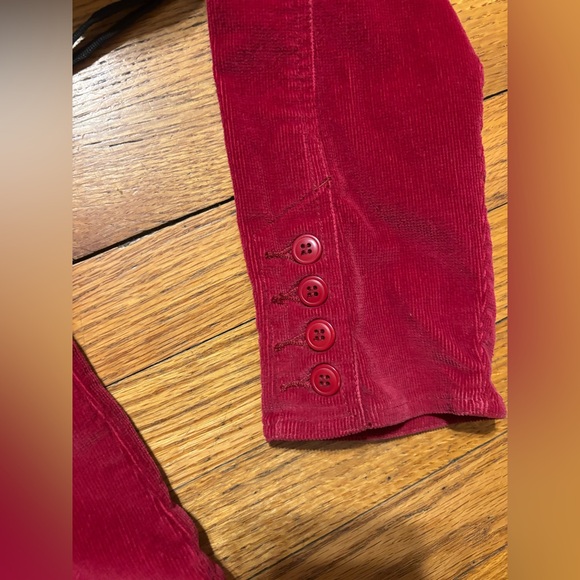 SO Raspberry Corduroy Button-Front Blazer - Picture 11 of 12